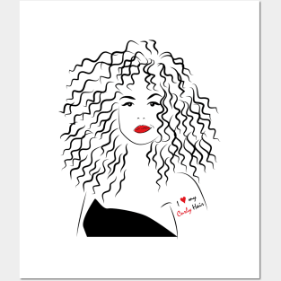 I love my curls - Curly girl Posters and Art